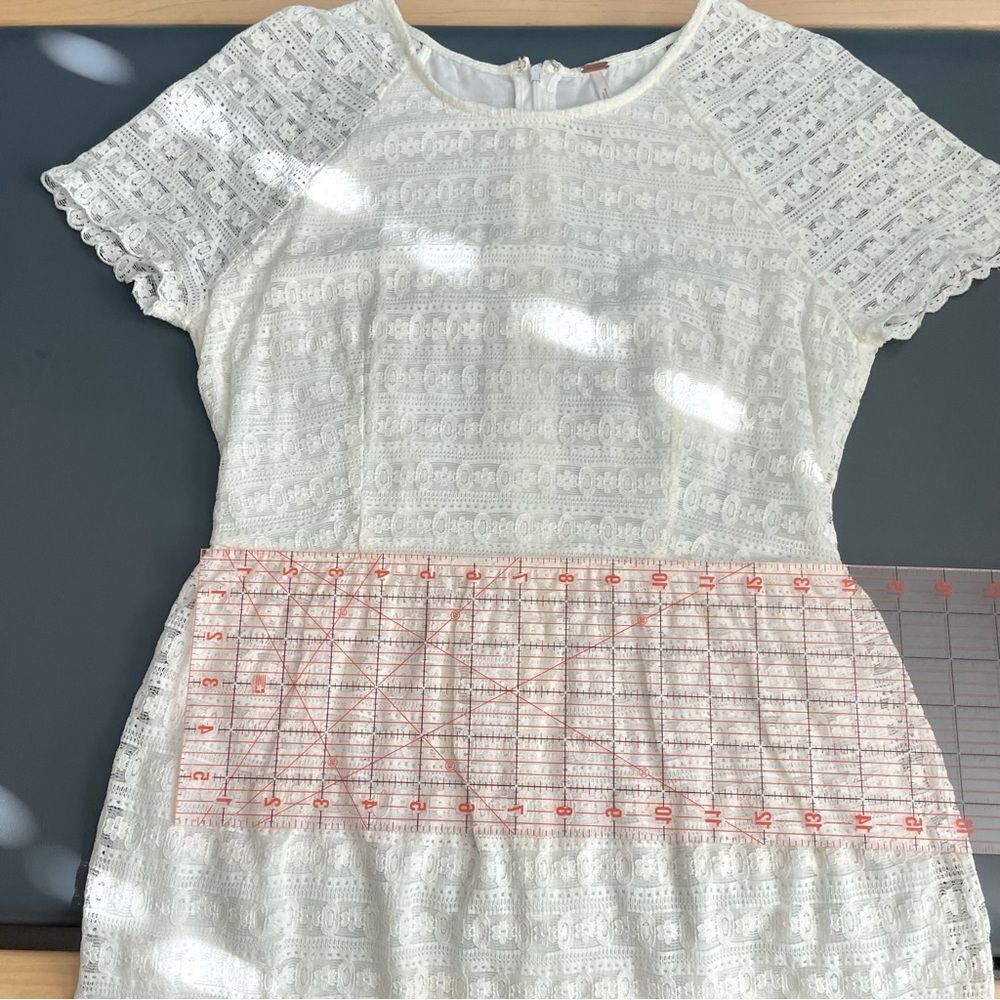 Free People Candy Ivory Lace Vintage Inspired Mini Dress - Picture 11 of 14